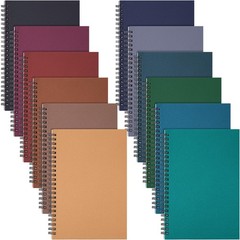 Fuutreo 12 Pcs Spiral Notebook for Work A5 8.3 x 5.7 Inch Business Color