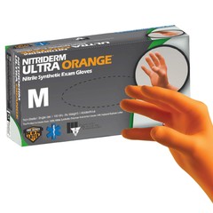 NitriDerm Ultra Orange Nitrile Exam Glove – 100 per Box
