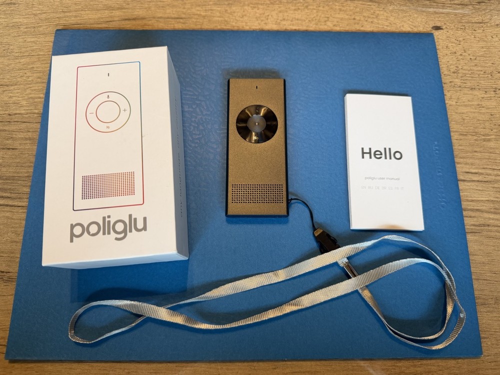 POLIGLU REAL TIME LANGUAGE TRANSLATOR OVER 40 LANGUAGES MULTILINGUAL BRAND NEW
