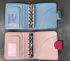 Print Pression Pocket Size Textured Blue & Pink Rings Planner Organizer NEW!!!
