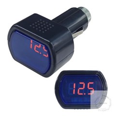 Car LED Digital Voltmeter, DC 12V/24V Cigarette Lighter Voltage Meter, Volt Gaug