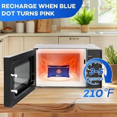100g [ 6 Packs] Rechargeable Desiccant Packs for Storage, Color Indicating Silic