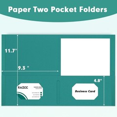 Two Pocket Folders, 50 Pack 2 Pocket Folders Fit Letter Size Paper, Paper