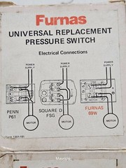Furnas 69WA4 Pressure Switch, Brand New.30 psi/50 psi.1/4 female NPTF