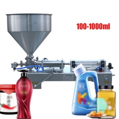 110V 100-1000ml Paste Liquid Piston Filler Heating Filling Machine Single Nozzle