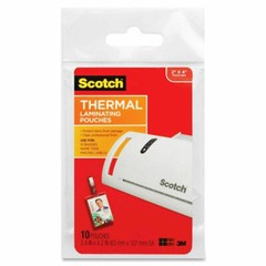 3M Scotch TP5852-10 Thermal Laminating Pouches ID Badge with Clip 10PK 2″ x 4″