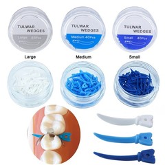 40Pcs Dental Tulwar Wedges Sectional Matrix System Plastic Diastema Wedge Refill