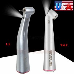 Dental 1:1 1:5 1:4.2 LED Fiber Optic Contra Angle Increasing Handpiece