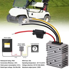 20 AMP 48V 36V VOLT VOLTAGE REDUCER REGULATOR TO 12V Golf Cart Dc Buck Converter