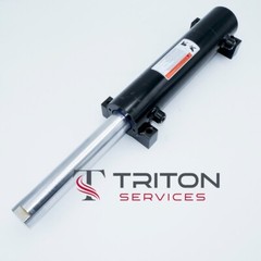 2.0x8x1.25 DA, double rod steering hydraulic cylinder, similar to 9-6845