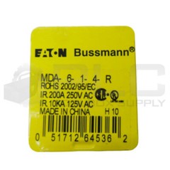 LOT OF 2 NEW BOX OF 5 EATON BUSSMANN MDA-6-1-4-R FUSE 6-1/4A 250VAC TOTAL 10