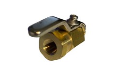Full Port Brass Mini Ball Valve 1/8 NPT Female X Male W/ Internal Viton Seat