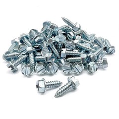 100PCS License Plate Screws #14×3/4 Self Tapping Rust Resistant Zinc