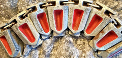 PARKER HOSE 80C-A04 SILVER HOSE CRIMPING DIE WITH RED INSETS FOR 1/4 HOSE