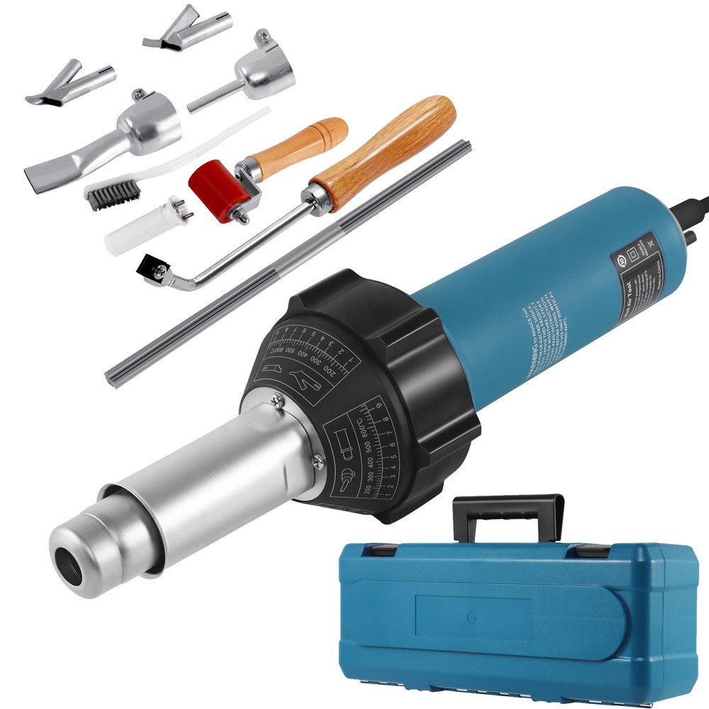 Professional 1600W Hot Air Torch Plastic Welder Heat Welding Gun w/ Case