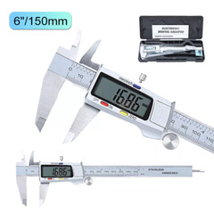 6″ 150mm Digital Vernier Caliper Stainless Steel Micrometer LCD Guage Tool NEW