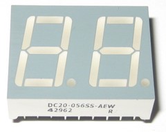 2 Digit / 2 Cathode Red 2.5 VDC 7 Segment LED Display – Two 0.57″ Digits