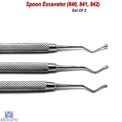 Dental Restorative Spoon Excavator Double Ended 840,841,842 Surgical Instruments