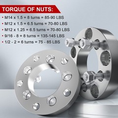 2 inch Wheel Spacers 5×4.75 87.1mm Bore 12×1.5 Lugs for Sonoma XLR Camaro 4PCS