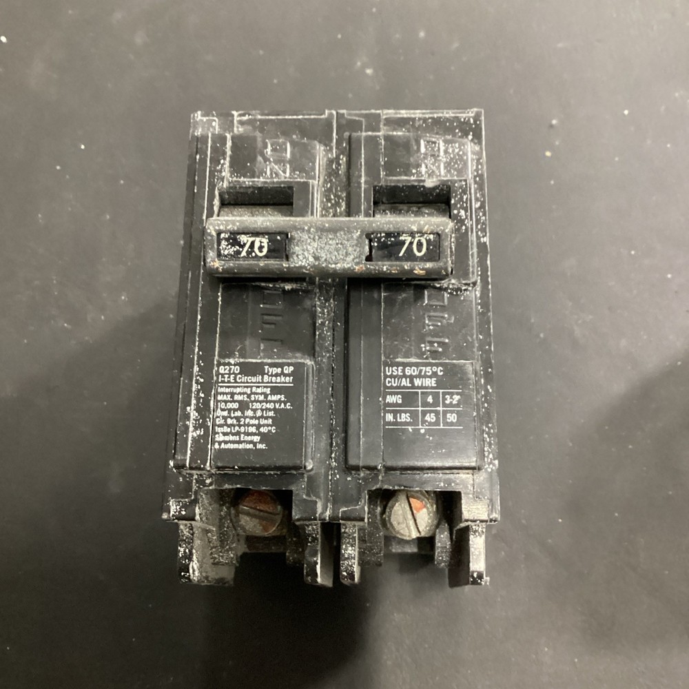 Siemens Q270 70A 2-Pole 120/240V Circuit Breaker Used ⚪️