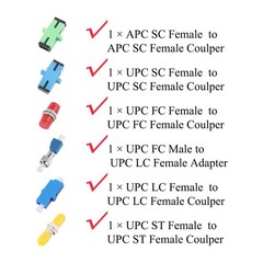 13PCS Fiber Optic Cable Test Kit VFL 15KM/30KM FTTH Red/Green Light with Adapter