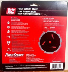 (5x) LOT Grip Rite 7.25″ Fiber Cement Saw Blade: 7 1/4″ Inch Carbide Tip 6 Tooth