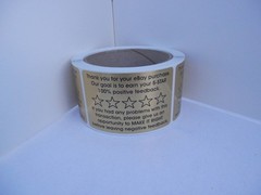Thank You for your eBay Purchase 2×3 sticker label gold foil 250/rl