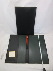 Legal Size Portfolio Leather Graphic Image Black