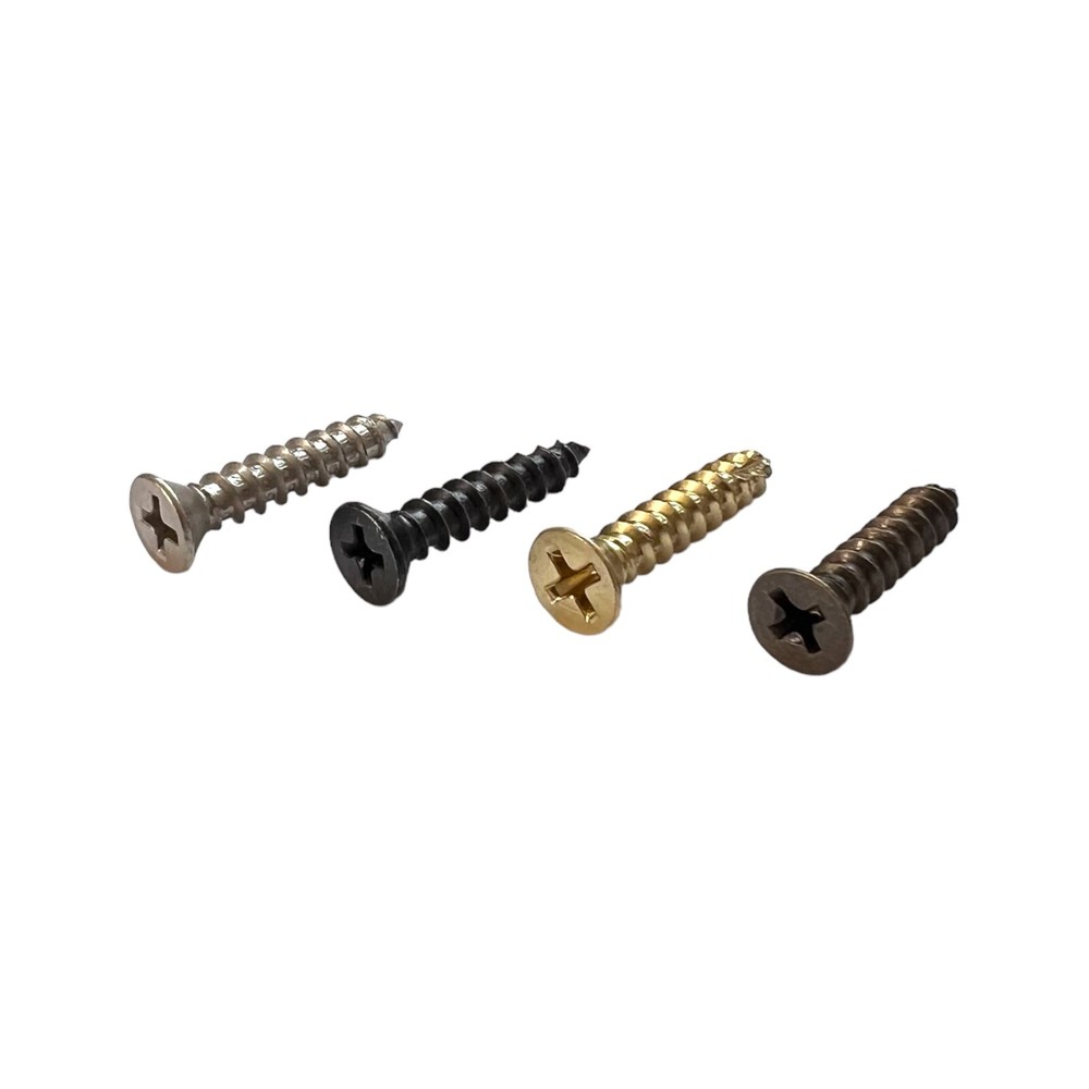 #9 x 1″ Phillips Flat Head Wood Screws for 3.5″ and 4″ Door Hinges Black Nickel