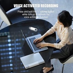 Voice Recorder 8GB Digital Audio Device Activated Sound Tape Dictaphone Keychain