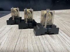 ( LOT OF 3) HONEYWELL SZR-MY4-N1 24VAC RELAY WITH SOCKET #301N130