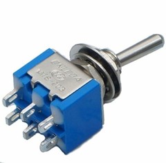 Toggle Switches 5 Pcs 3 Position Mini MTS-203 6-Pin DPDT ON-OFF-ON 6A 125VAC