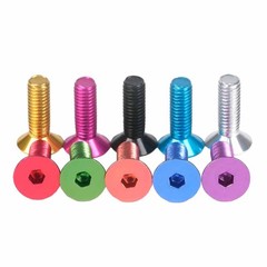 10pc M3 M4 M5 M6 Aluminum Countersunk Bolts Allen Screw Anodised Hex Head Screws