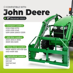4000lbs Pallet Fork Frame 2″ Receiver Hitch Skid Steer For John Deere Loader