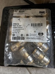 SharkBite Max UR016 3/4″ Push to Connect Brass Straight Coupling Fitting 12 Pack