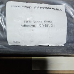 Perfect Vision Heat Shrink Tubing PV-HS050X48-BLK, 1/2″ x 48″, 3:1 Black (30)