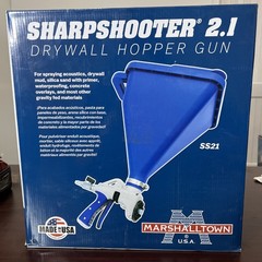 Marshalltown SharpShooter 2.1 Drywall Sprayer Gun with Hopper – Blue (SS21)