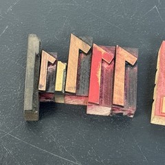 Large Lot of 42 Vintage Wood Letterpress Type Printers Blocks Mixed Numbers $ #3