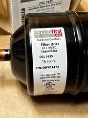 Danfoss Liquid Line Filter Drier HFC/HCFC 3/8″ Solder ODF IN/OUT DCL 163S