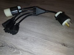 18 inch 1 to 4 Outlet Locomotive Refrigerator Adapter Splitter Cable Plug Cord