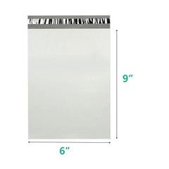 500 Poly 6×9 White Poly Mailers Shipping Envelopes Mailing Bags 2.5 Mil