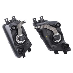 Pair Front Halogen Fog Lights Lamps with Bezels & TrimFor VW Passat 2012-2015 11