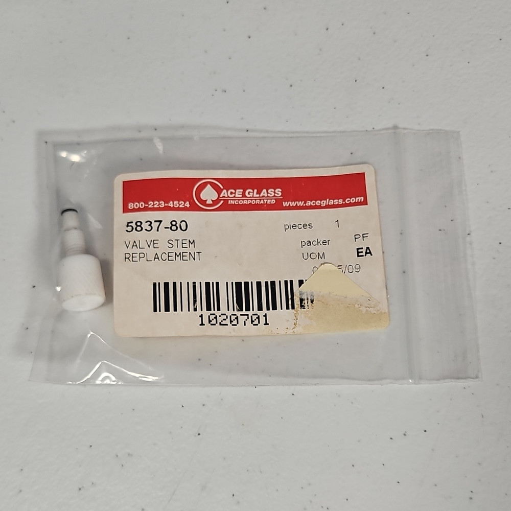 Ace Glass 5837-80 Valve Stem Replacement Physical Laboratory Use (1 pc)