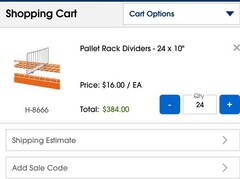 U-Line 24×10” Pallet Rack Dividers – No Tool Installation – 24 MASTER