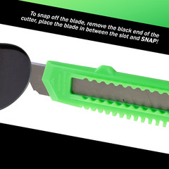 10 Box Cutter Utility Knife Retractable Snap off Razor Blade DARK GREEN NEON