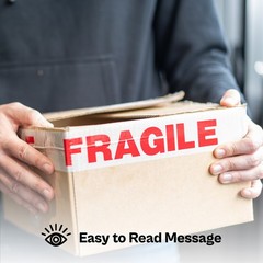 Fragile Marking Packing Tape Handle w/ Care – 36 Rolls 2″ x 110 Yards (330′)