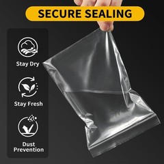 Mini Zip Bags 300PCS Small Plastic Baggies 2×2 2×3 3×4 Clear Reclosable Jewelry