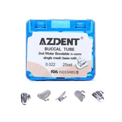 AZDENT Dental Orthodontic 1st/2nd Molar Buccal Tubes Roth/MBT 022/ 018 Bondable