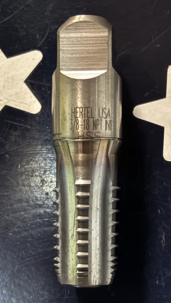 HERTEL 3/8-18 NPT Pipe Tap HSS INT 5FL USA 3/8” -18tpi ONE TAP