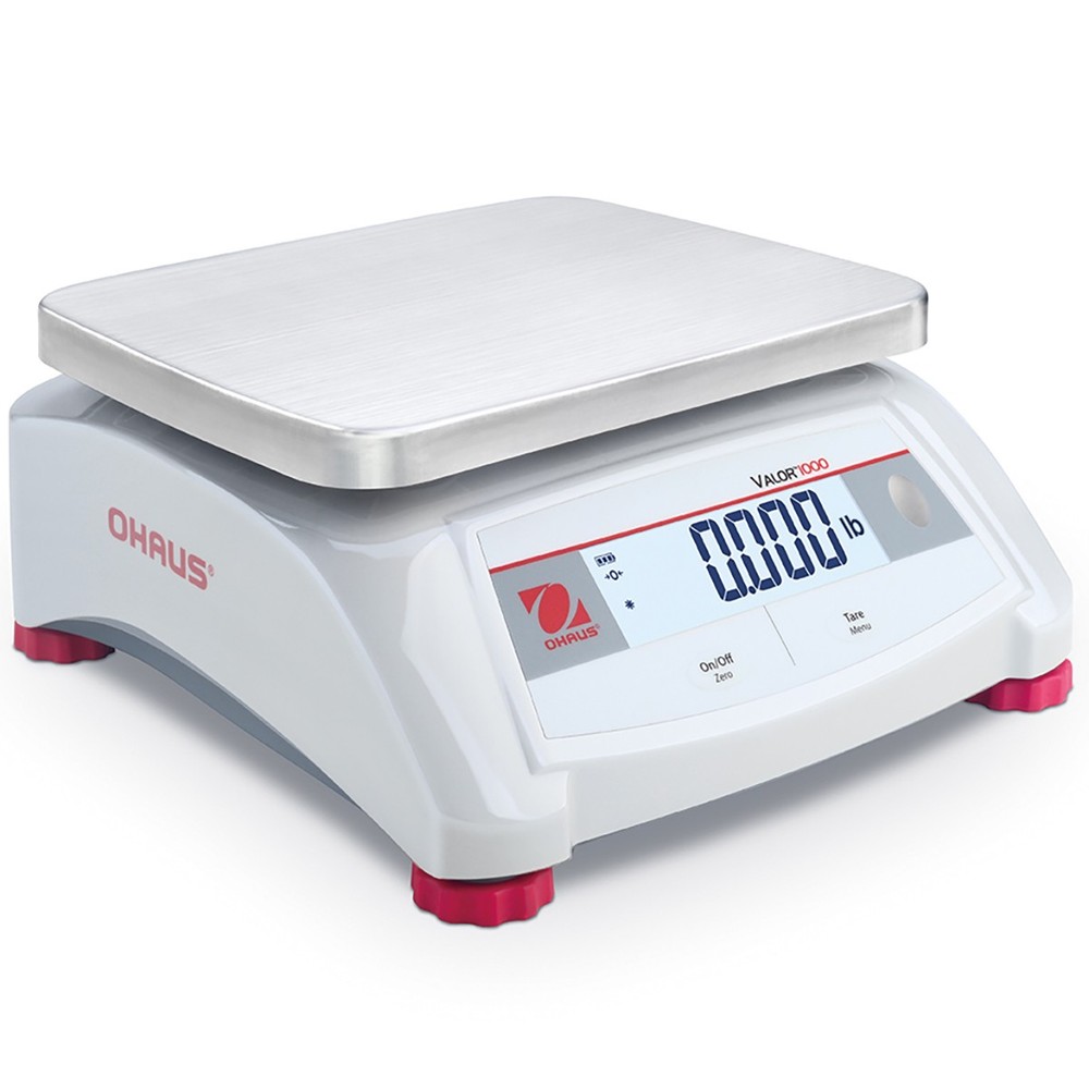 Ohaus Valor V12P3 Compact Bench Scale 6 lb x 0.001 lb, LCD, Stainless Pan, NSF